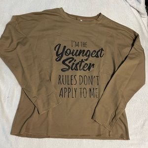 NWOT brown long sleeve shirt